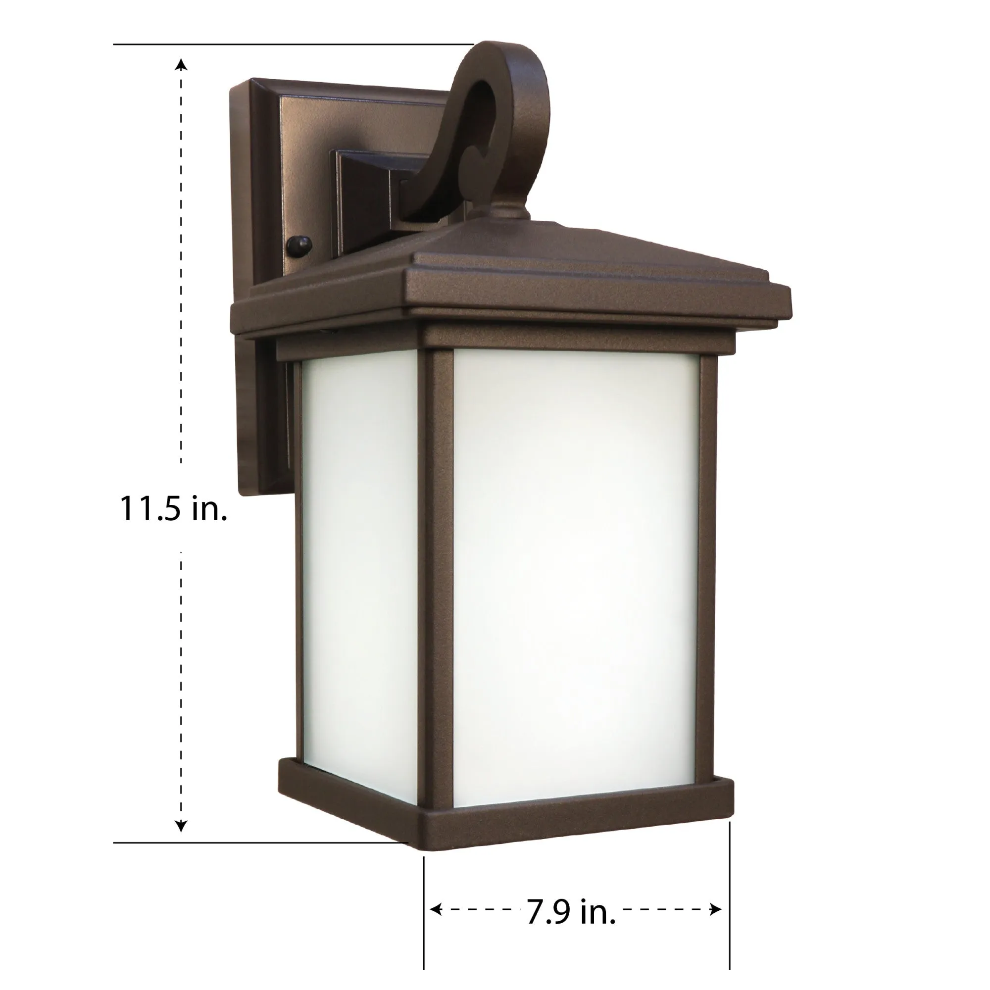 11 in. OneSync Landscape 120V Bronze Square Decorative Lantern