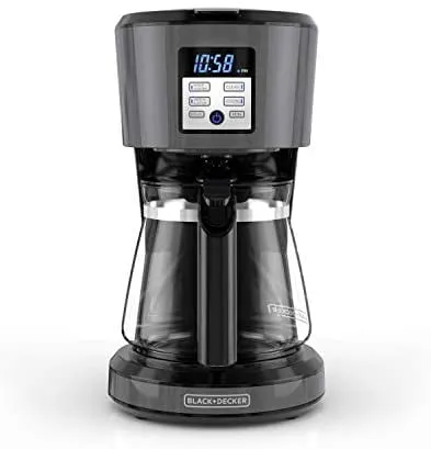 12-Cup Programmable Coffeemaker Exclusive VORTEX Technology, Black