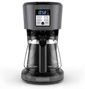 12-Cup Programmable Coffeemaker Exclusive VORTEX Technology, Black