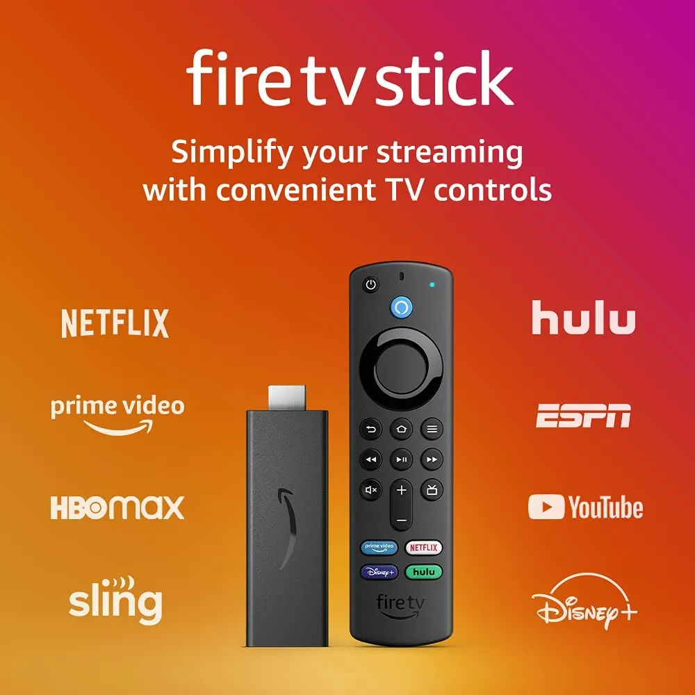 (2) Amazon Fire TV Stick (2021)   Smart Plug   Cat5 Cable   Batteries Bundle