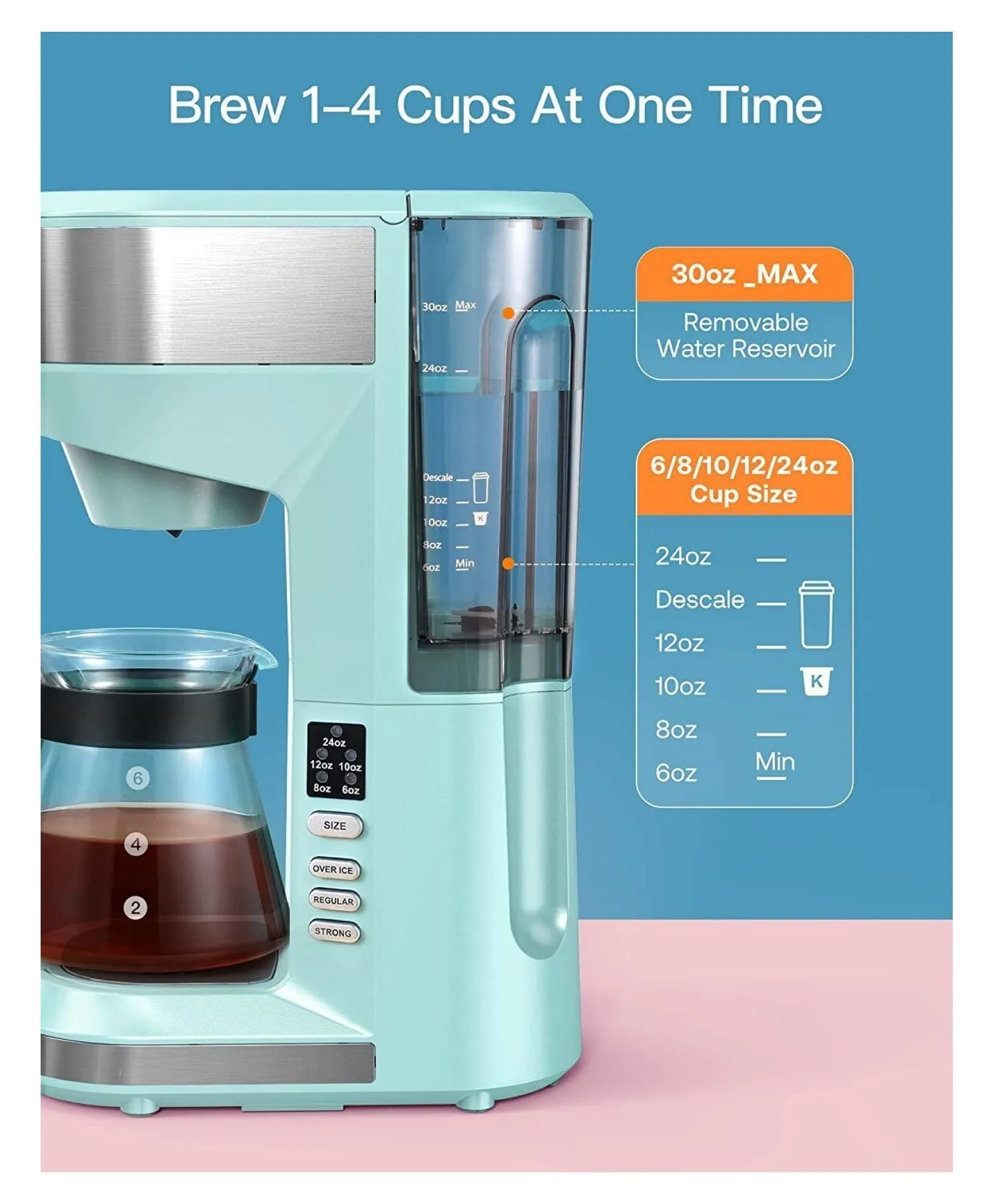 2 in 1 Hot and Iced Single Serve Coffee Maker for K Cups and Ground Coffee