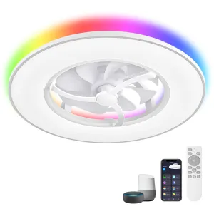 23" Orison Smart Ceiling Fans with Lights, Alexa/Google Assistant/APP Control