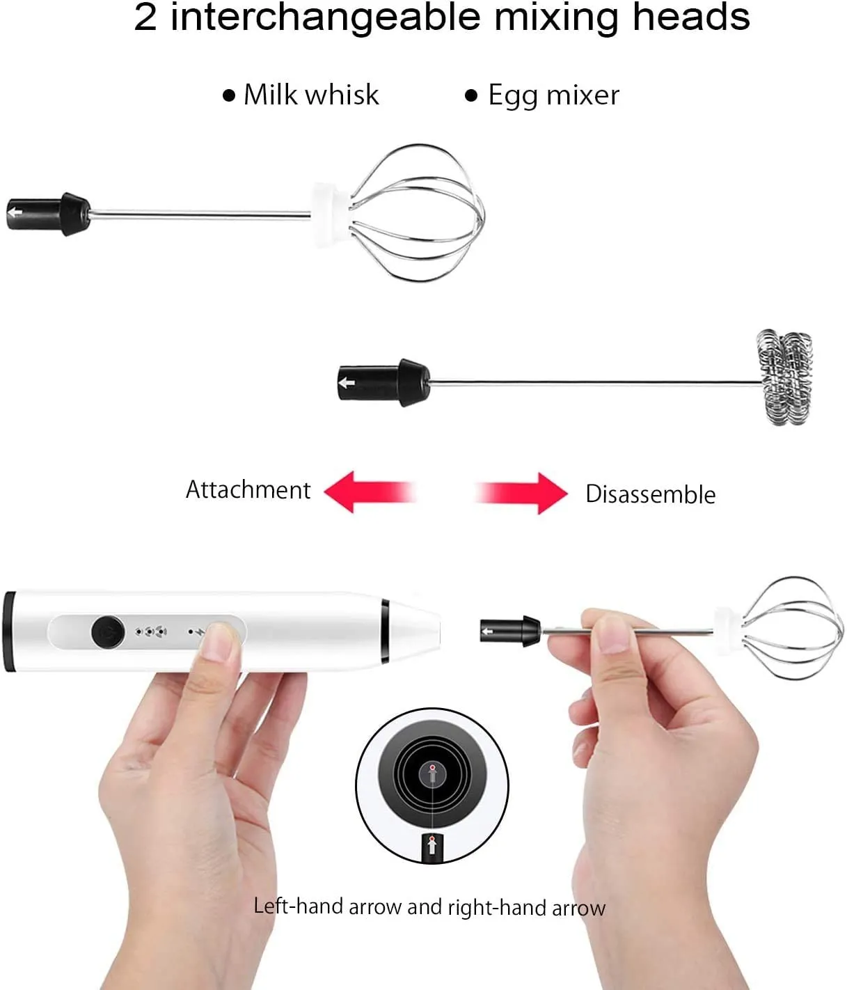 3-Speed Electric Milk Frother