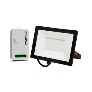 50W LED Floodlight Pre Wired with Eco Series 500W Non Dimmable RF WiFi Receiver APP Control Remotely or Voice Control