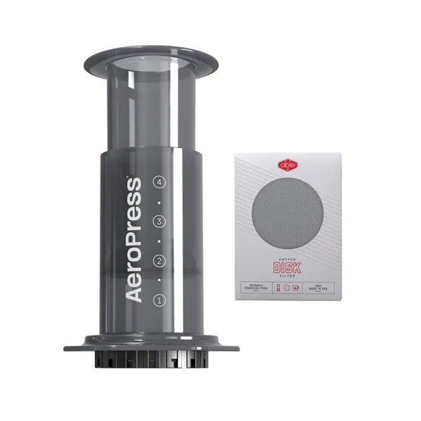 AeroPress Coffee Maker & Able Standard Disk Bundle