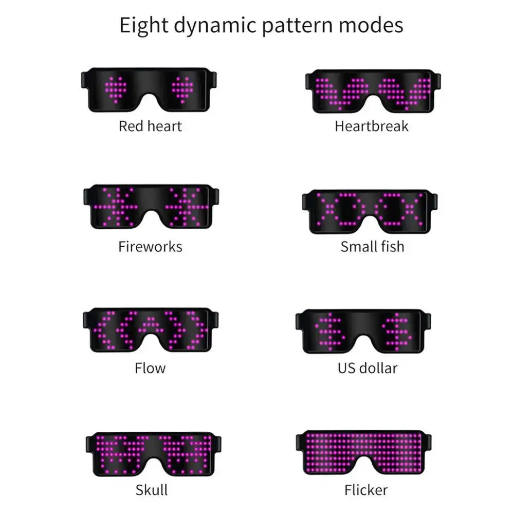 App Control Bluetooth LED Party Sunglasses