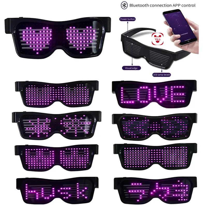 App Control Bluetooth LED Party Sunglasses