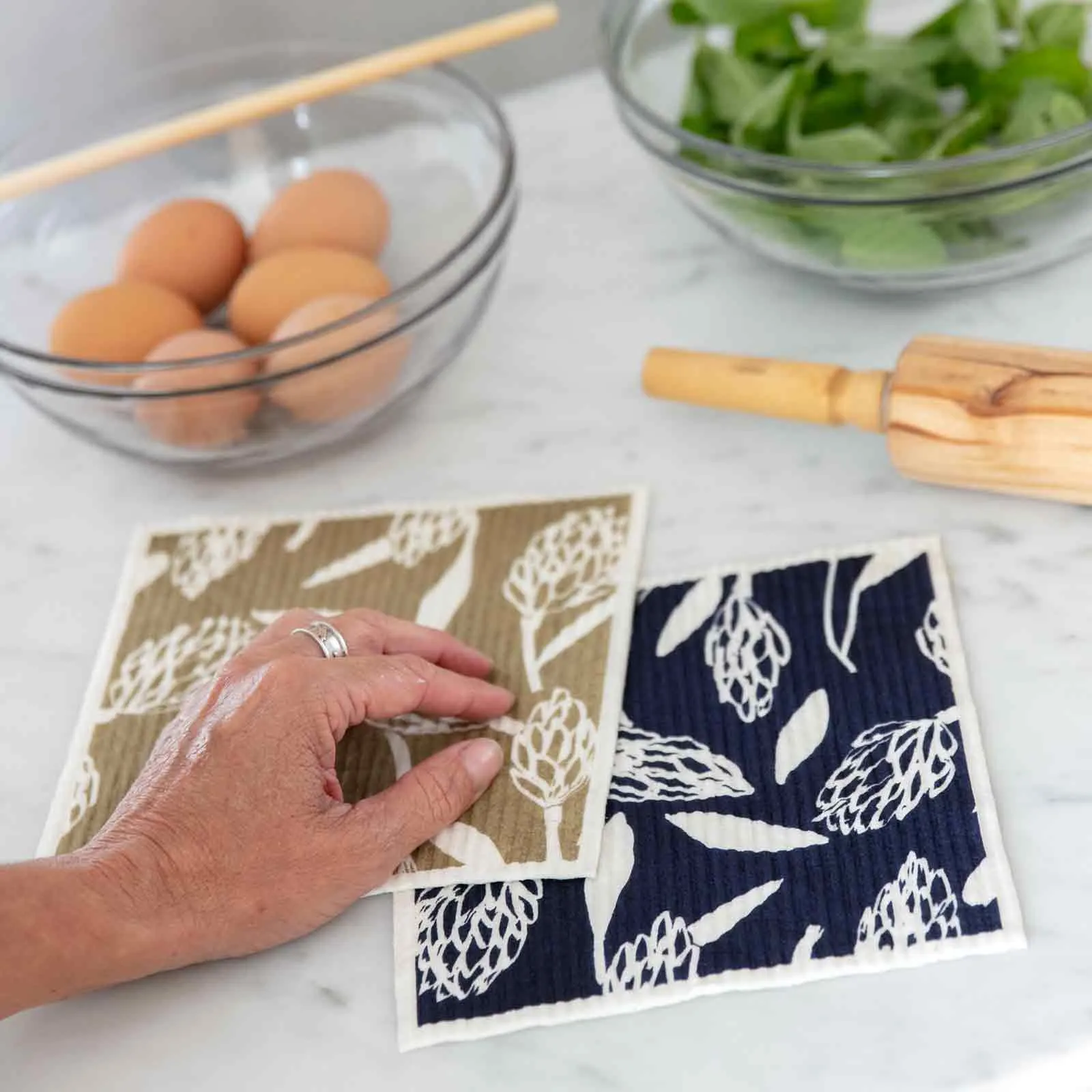 Artichokes Eco-Friendly Sponge Cloth - Set of 2