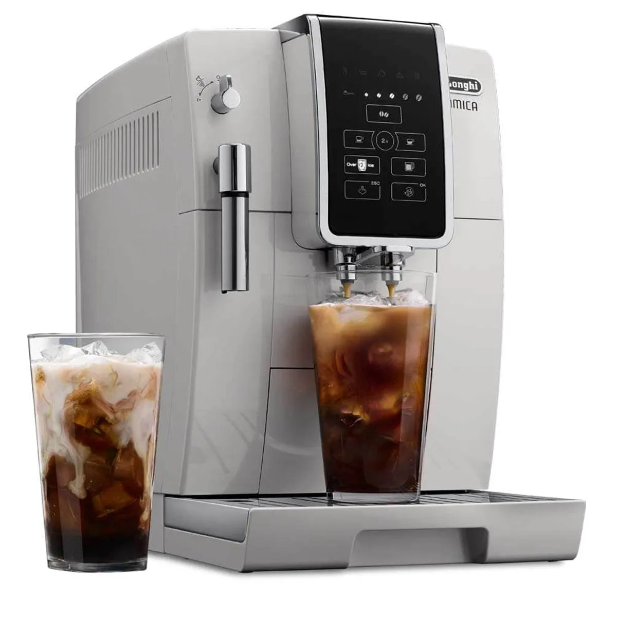 DeLonghi Dinamica Automatic Iced Coffee & Espresso Machine, White #ECAM35020W