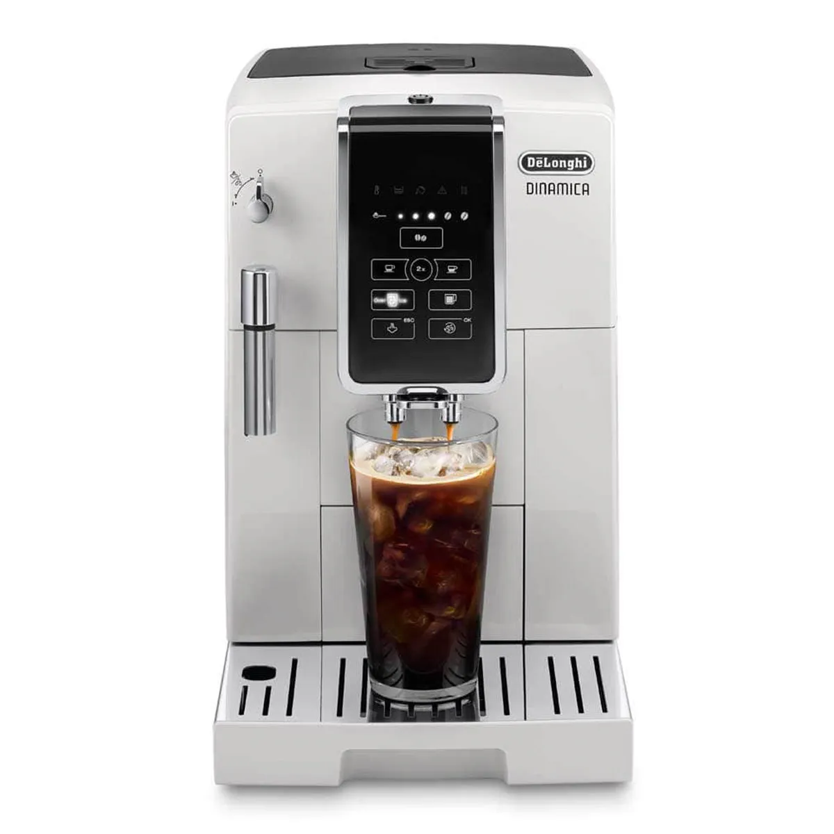 DeLonghi Dinamica Automatic Iced Coffee & Espresso Machine, White #ECAM35020W