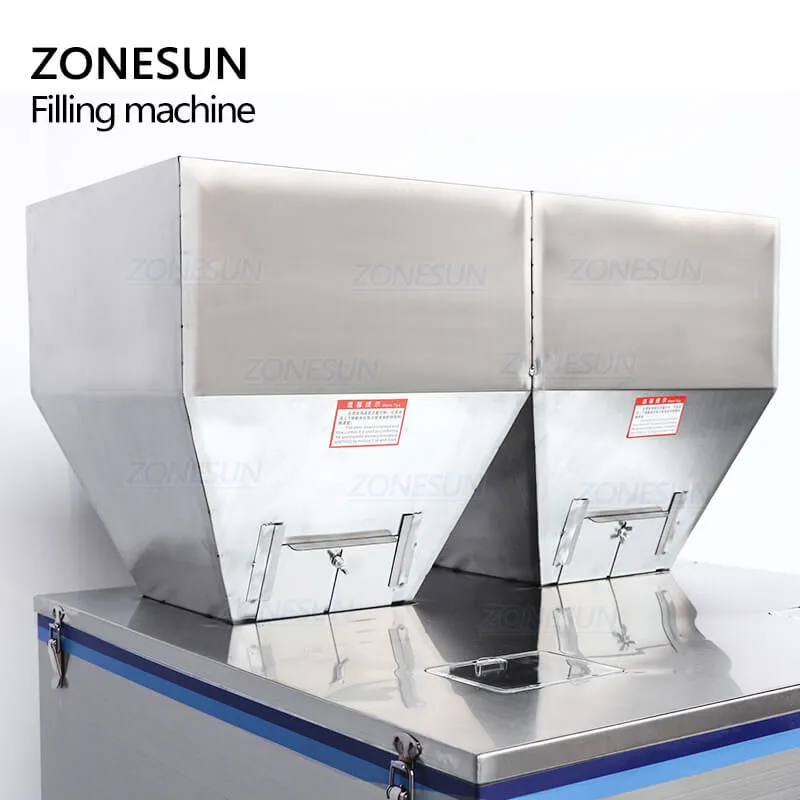 DL-5000D Semi-automatic Double Heads Powder Grains Granule Sachet Pouch Packing Filling Machine