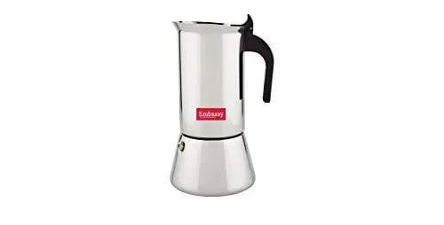 Embassy Stainless Steel Italian Coffee Percolator/Maker, 6 Cups