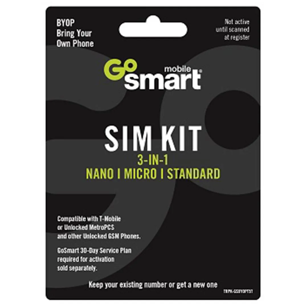 Go Smart Wireless Land Line $15 Unlimited Talk  Long Distance   Sim Kit   New Number