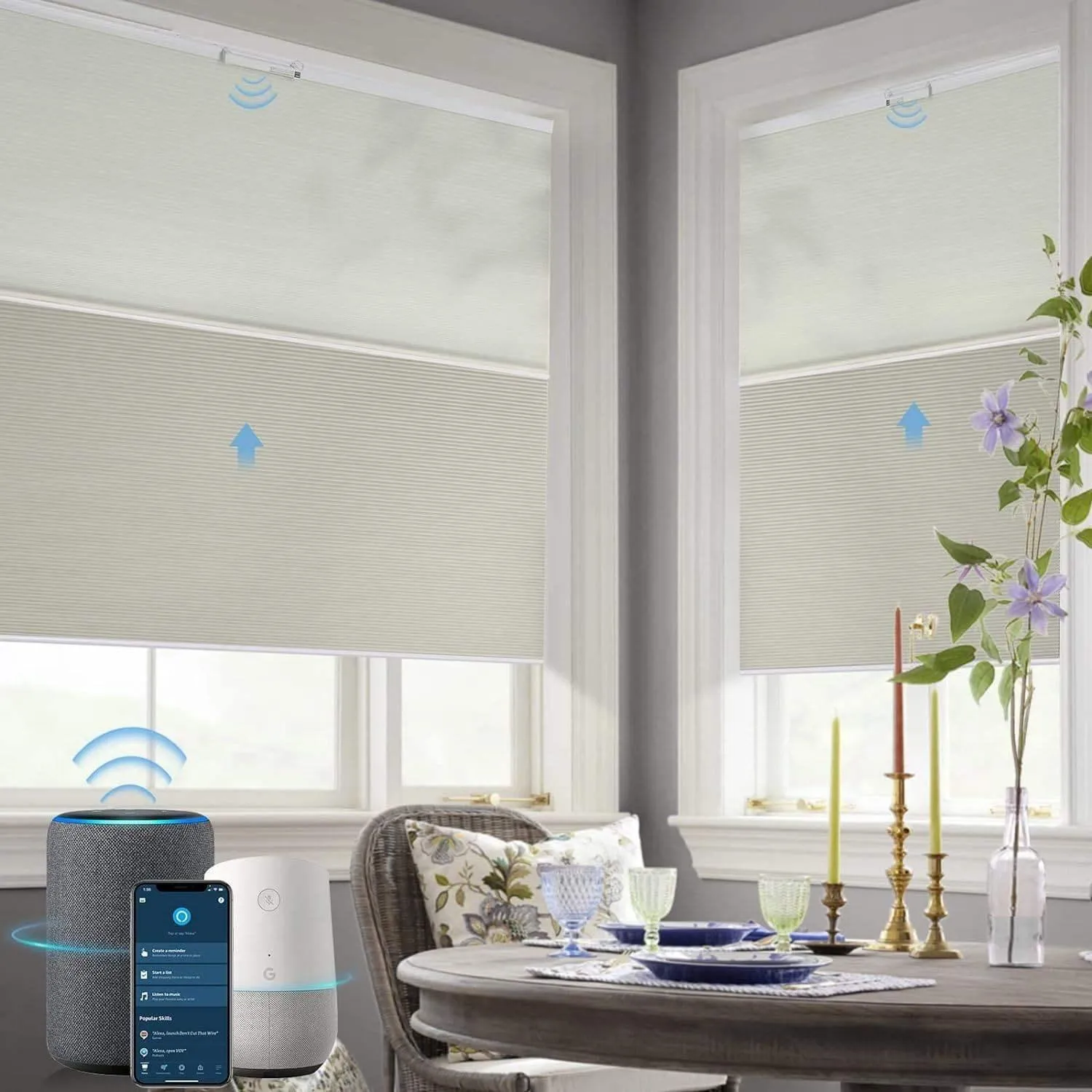 Graywind Motorized Day/Night Cellular Shades | Blackout Series | Customizable