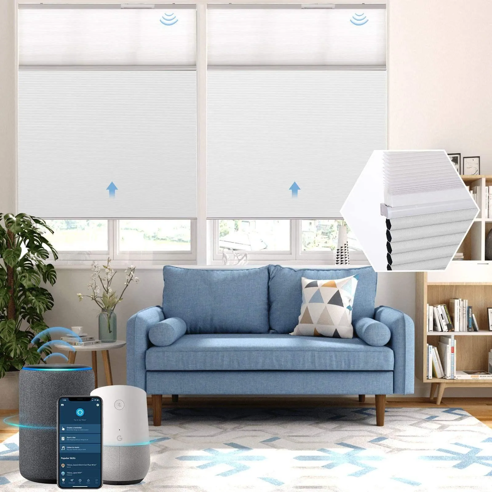 Graywind Motorized Day/Night Cellular Shades | Blackout Series | Customizable