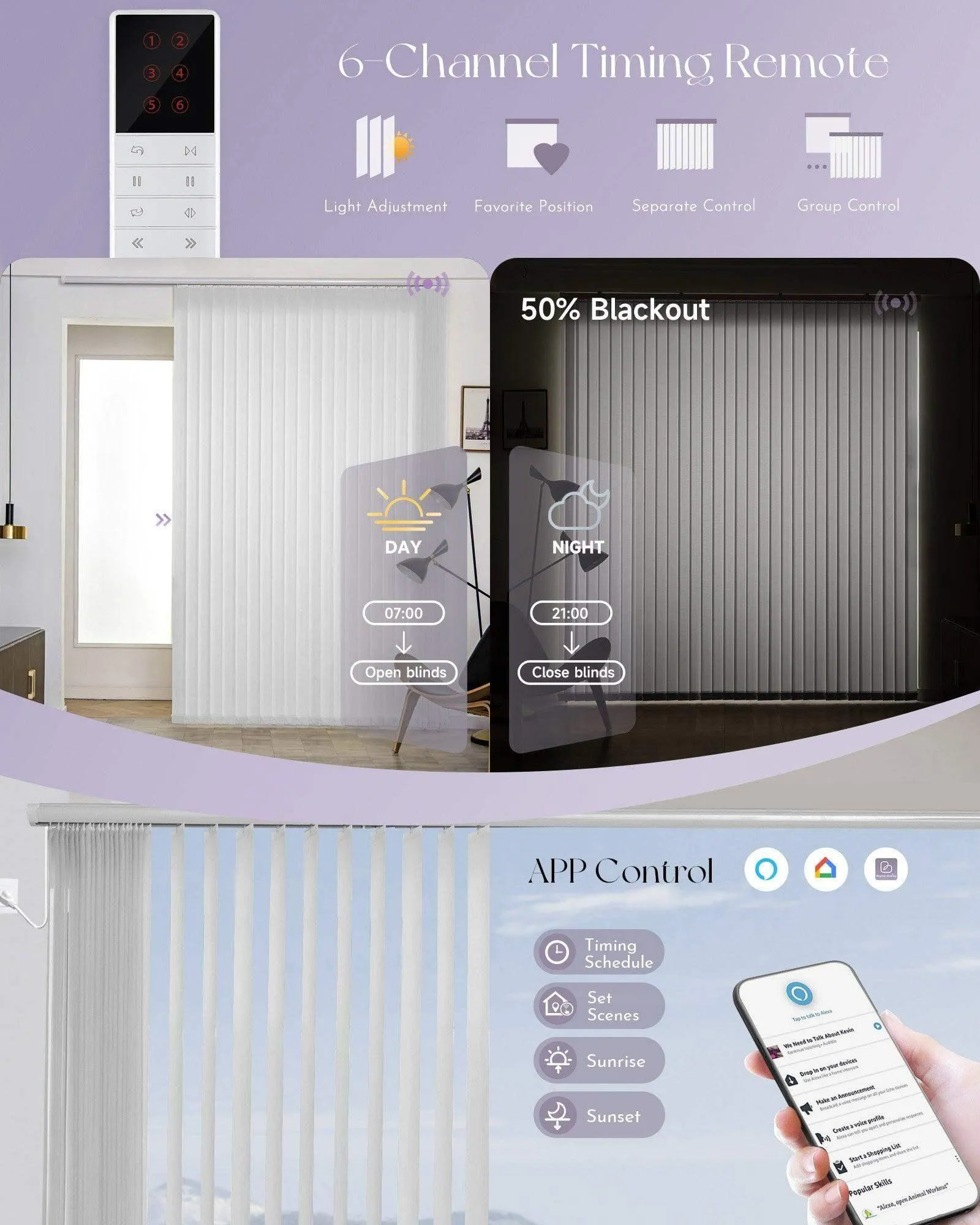 Graywind Smart Vertical Blinds | Light Filtering Waffle Series | Customizable