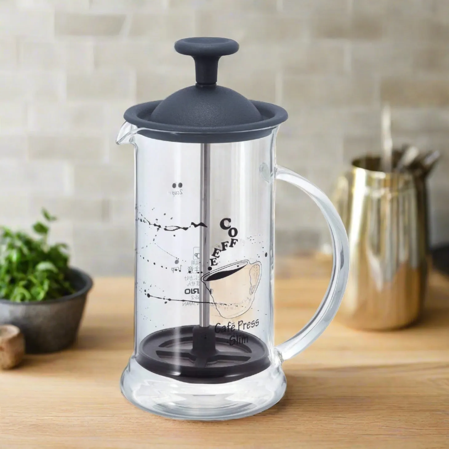 Hario Café Press Slim S, Glass French Press, 240ml- Perfect Gift for Coffee Lovers