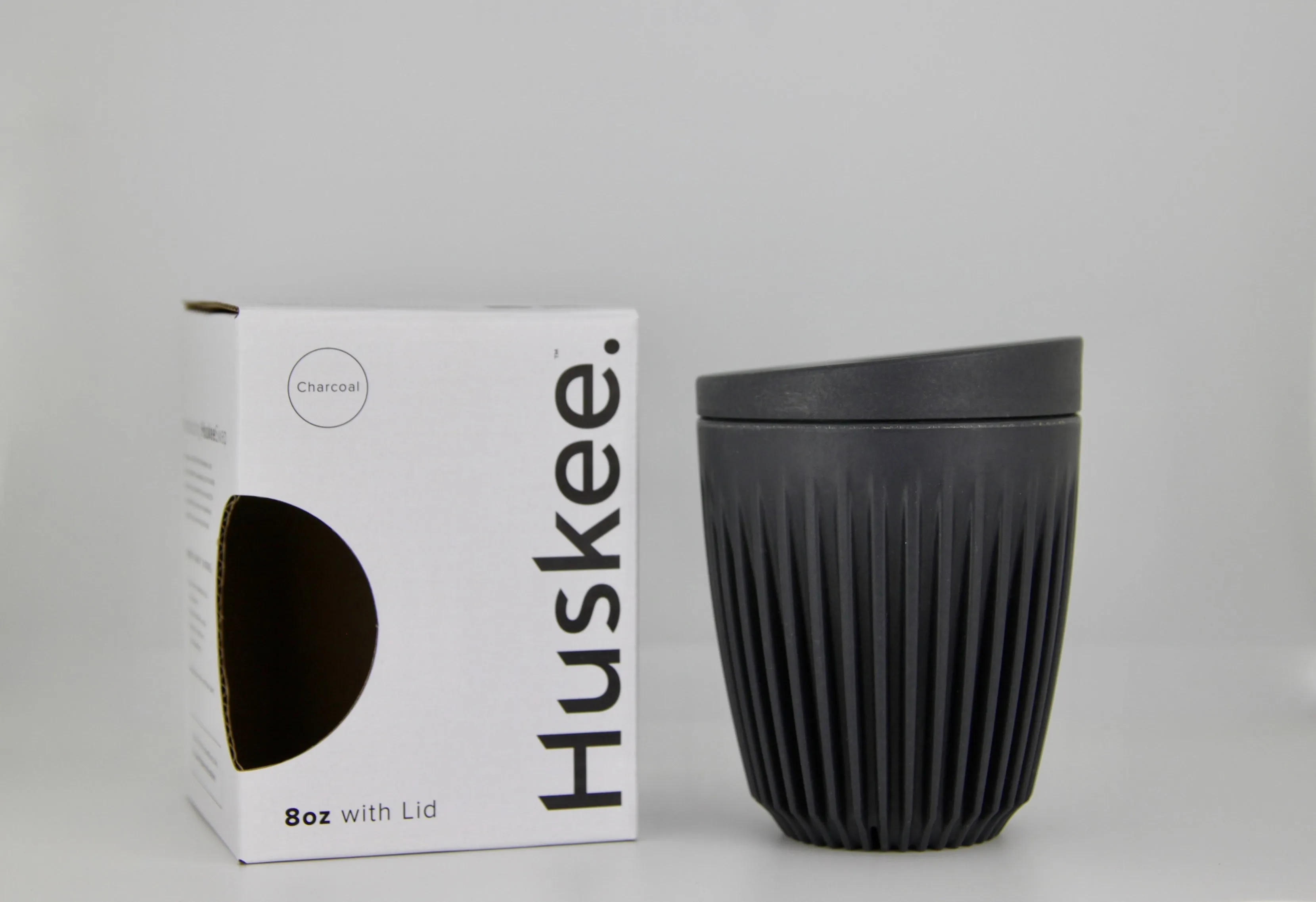 Huskee Reusable Cup with Lid | 8oz | Charcoal