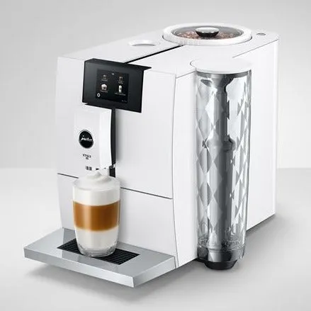 Jura ENA 8 Nordic White Compact Coffee Machine – Sleek, Multifunctional Espresso Maker for Home Baristas