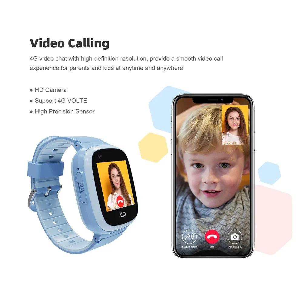 Kids Water Resistant GPS Smart Watch - Blue