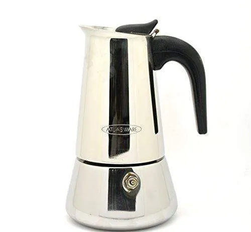 Kitchen Mart ATLASWARE Stainless Steel Espresso Coffee Percolator 2 cups