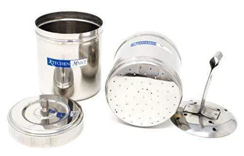 Kitchen Mart Stainless Steel South Indian Coffee Filter 11 (900ML Approx) (9 Cups) - 10 pieces