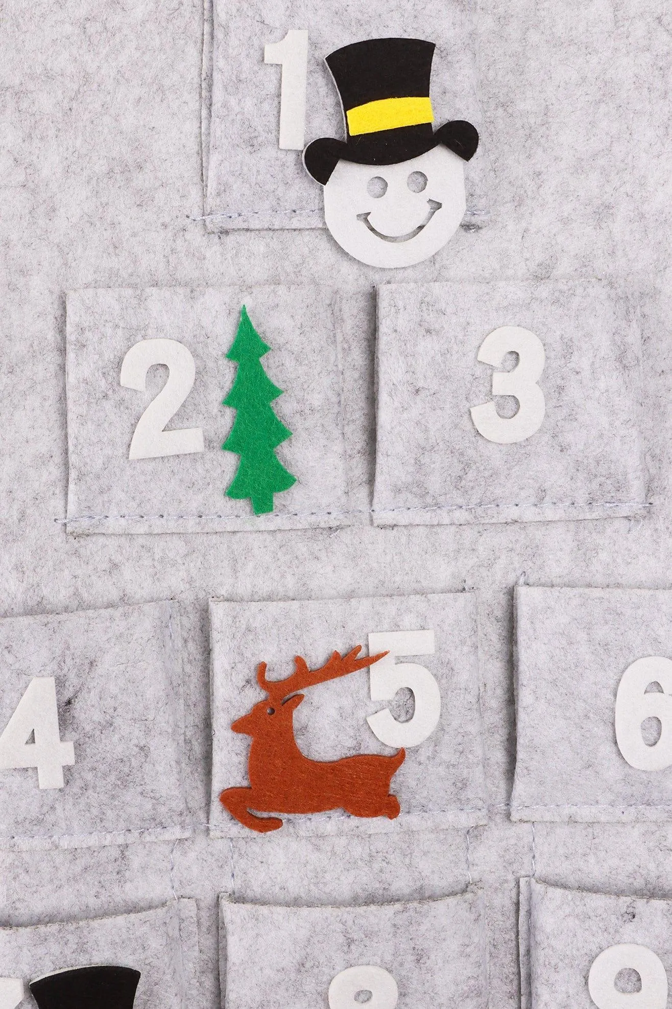 Large Grey Santa Reusable Advent Calendar