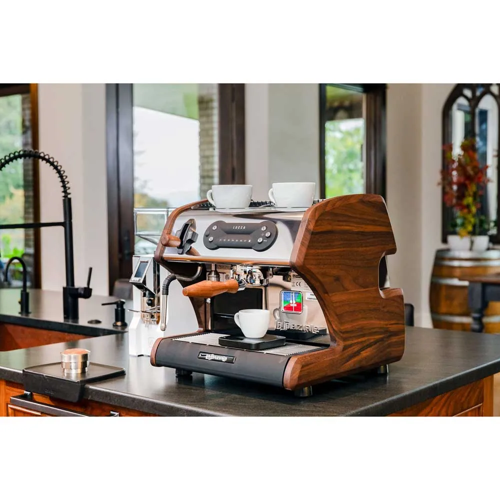 Lucca A53 Mini V2 Tank Home Espresso Machine - Walnut