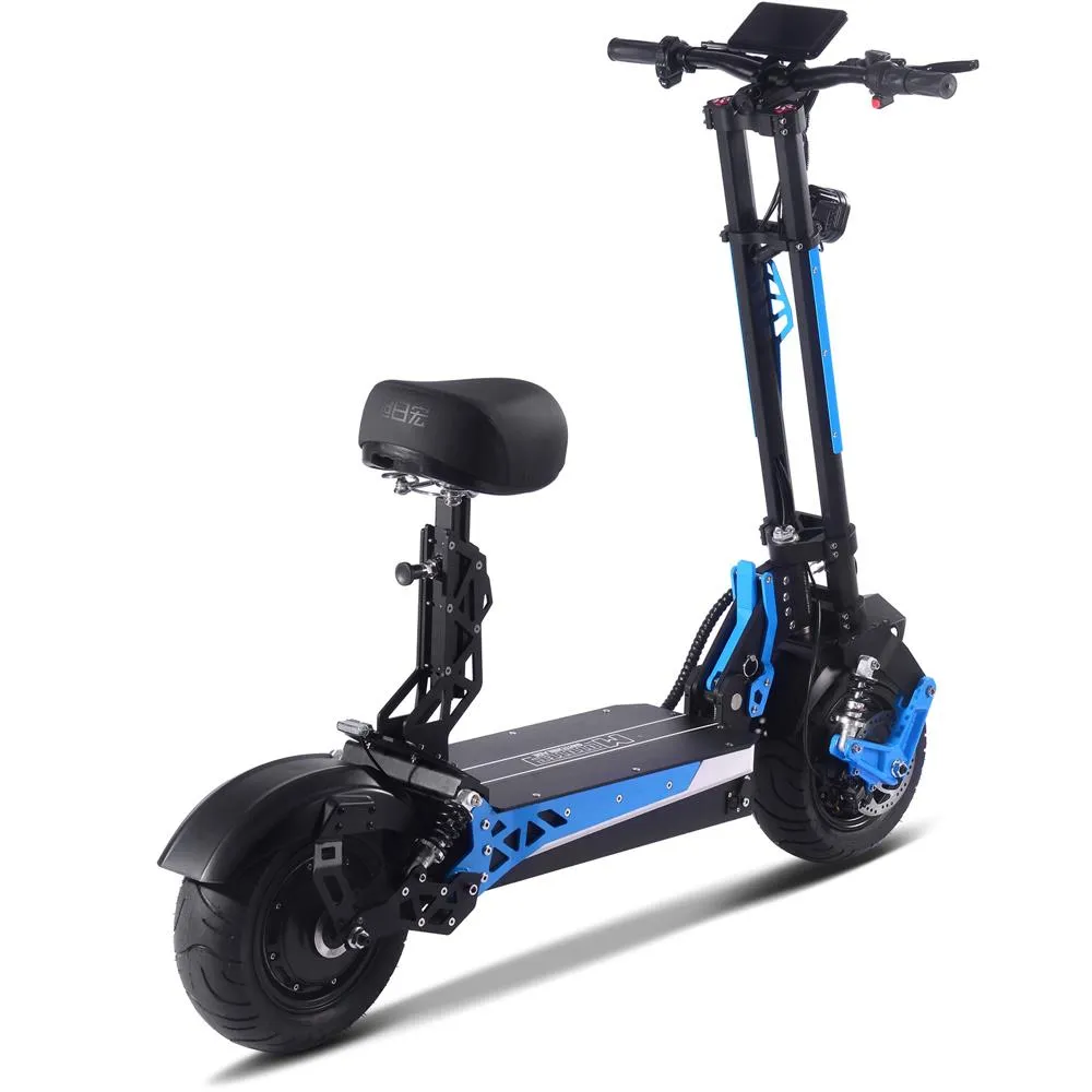 MotoTec Switchblade 60v 4000w Lithium Electric Scooter Blue