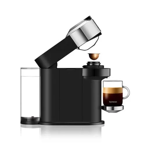 Nespresso Vertuo Next Deluxe Coffee Pod Machine Pure Chrome