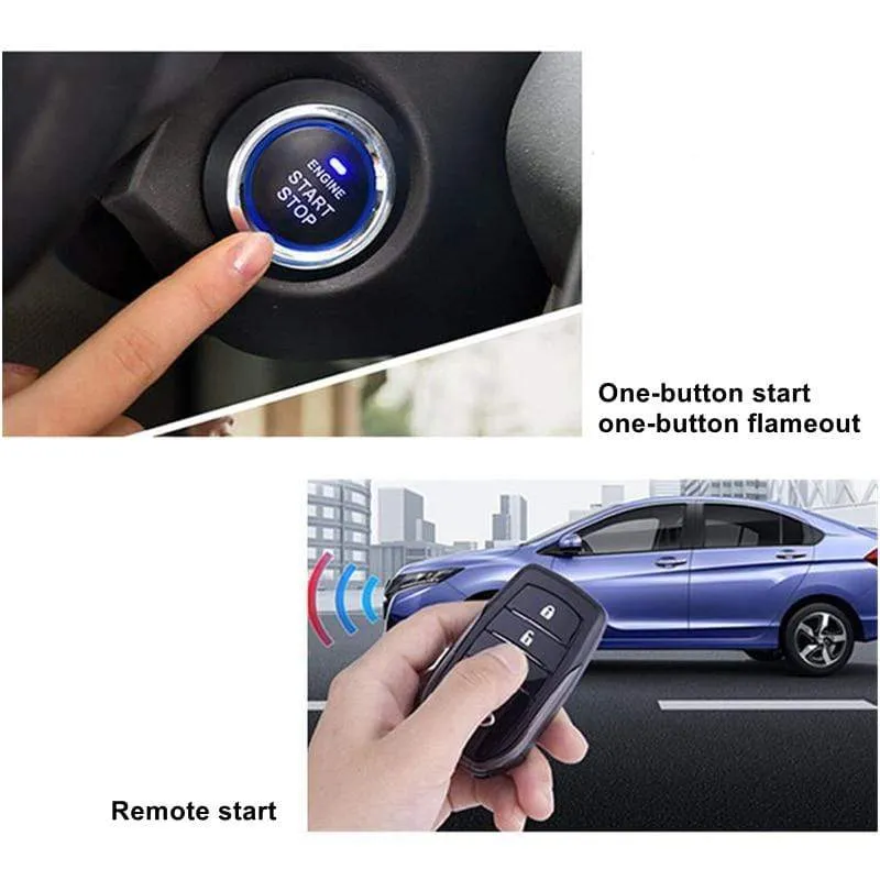 Remote Control Car Engine Start Stop Button Remotly Ignition System Autostart Central Locking Kit Ranged phone Keyless Entry