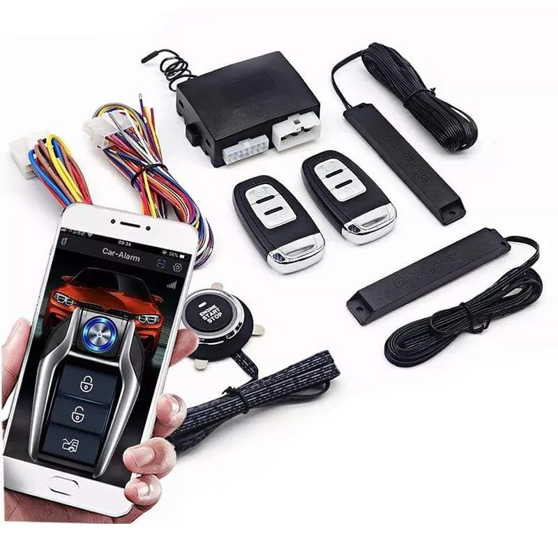 Remote Control Car Engine Start Stop Button Remotly Ignition System Autostart Central Locking Kit Ranged phone Keyless Entry