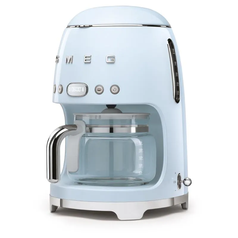 SMEG DCF02PBUK 50s Retro Style Drip Coffee Machine Pastel Blue