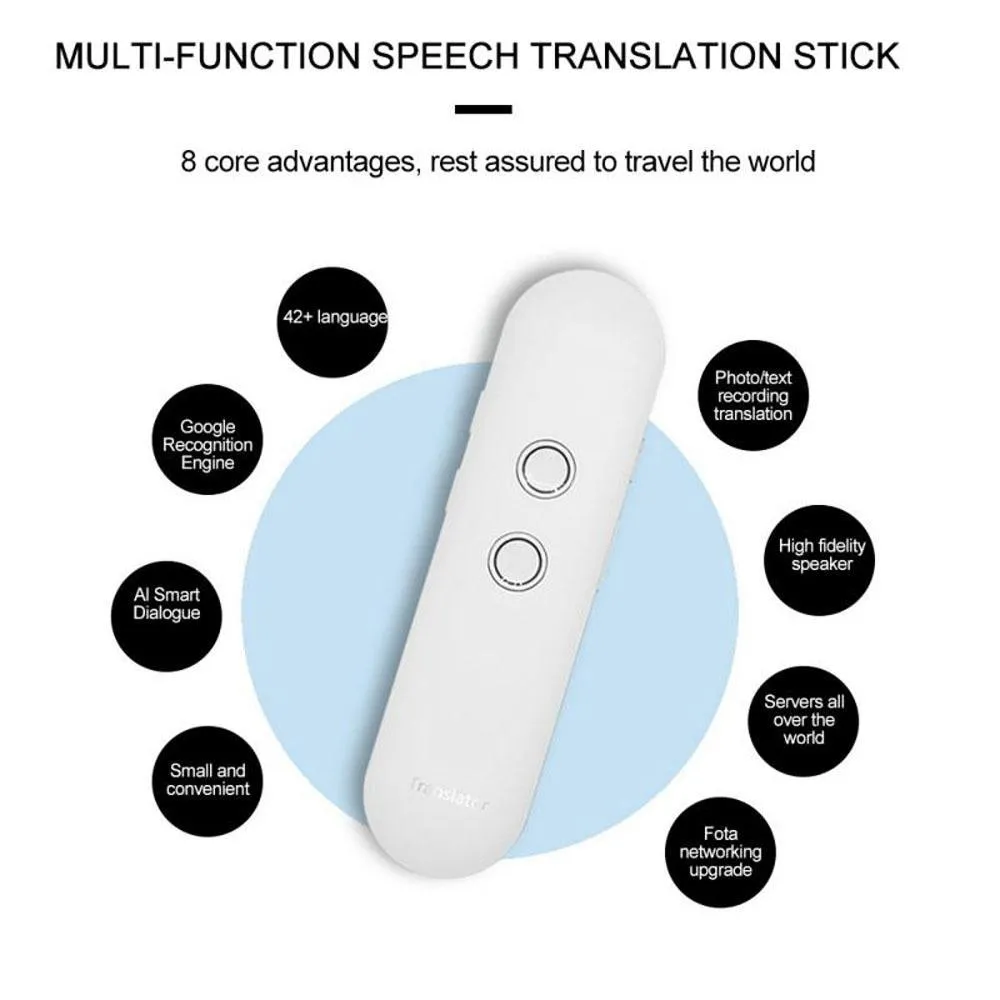 T4 Smart Portable Voice Translator with Bluetooth Real-Time Interpreter