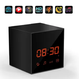 WiFi Clock Camera / Bluetooth Speaker / FM Radio (w/ Night Vision)