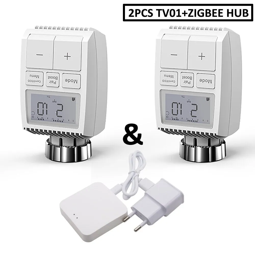 ZigBee3.0 Smart WIFI Thermostatic Radiator Valve Actuator TRV Programmable Temperature Controller Alexa Tuya Google Assistant