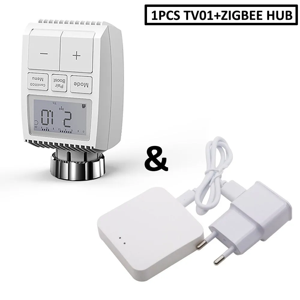 ZigBee3.0 Smart WIFI Thermostatic Radiator Valve Actuator TRV Programmable Temperature Controller Alexa Tuya Google Assistant