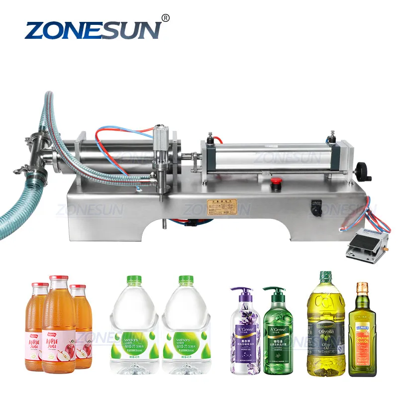 ZONESUN Full Pneumatic Flammable Liquid Bottle Dispenser Filling Machine For Soap Disinfectant Hand Sanitizer