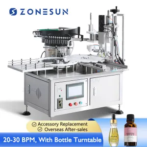 ZONESUN ZS-AFC7A Full Automatic Hair Serums Essential Oil Dropper Bottles Filling Capping Machine With Bottle Unscrambler