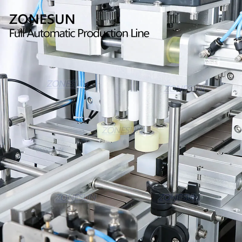 ZONESUN ZS-FAL180C4 Automatic Desktop Small Glass Bottle Essential Oil Filling Capping Labeling Machine