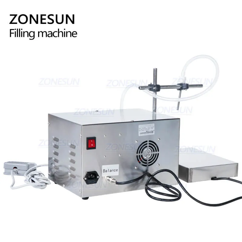 ZONESUN ZS-MP251W Magnetic Pump Beverage Juice Essential Oil Ink Liquid Bottle Filling Weighing Machine