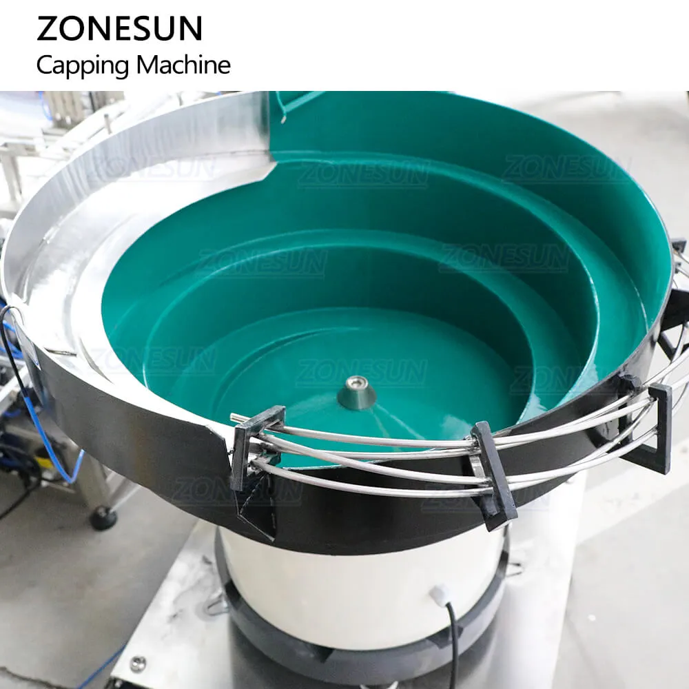 ZONESUN ZS-XG1870R Automatic Nail Polish Liquid Vitamins Essential Oil Glass Dropper Bottle Screw Capping Machine With Vibratory Bowl Sorter