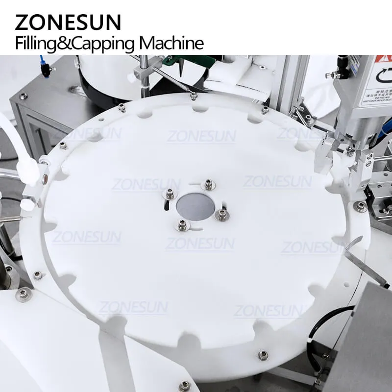 ZS-AFC15 Rotary Automatic Small Nail Polish Essential Oil Bottle Screw Capper Monoblock Filling Capping Machine