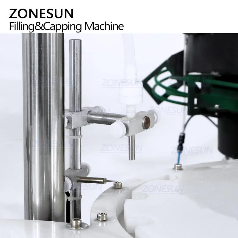 ZS-AFC15 Rotary Automatic Small Nail Polish Essential Oil Bottle Screw Capper Monoblock Filling Capping Machine