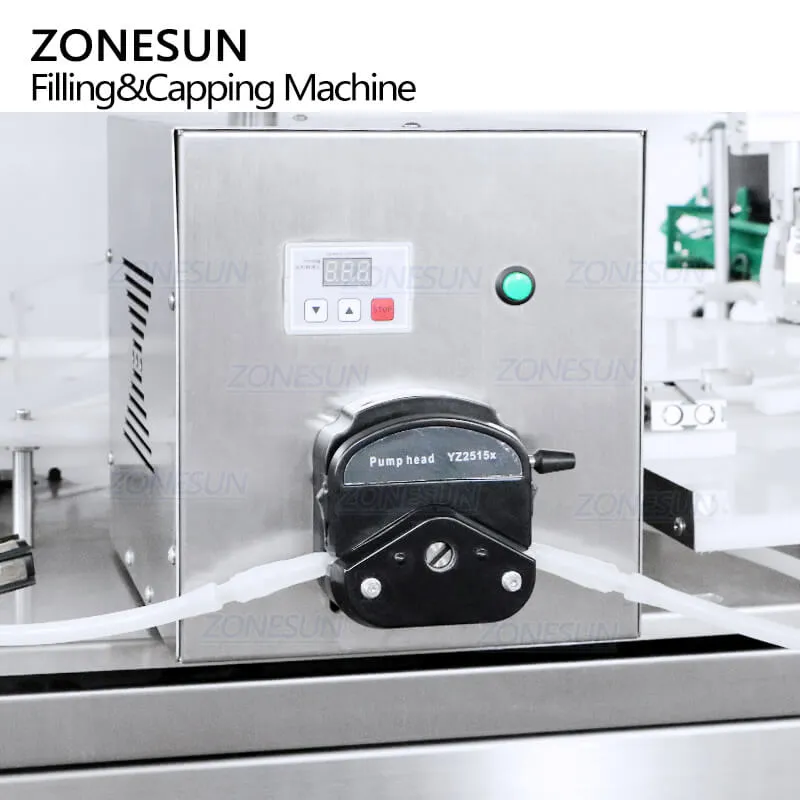 ZS-AFC15 Rotary Automatic Small Nail Polish Essential Oil Bottle Screw Capper Monoblock Filling Capping Machine