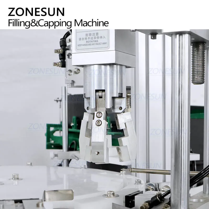 ZS-AFC15 Rotary Automatic Small Nail Polish Essential Oil Bottle Screw Capper Monoblock Filling Capping Machine