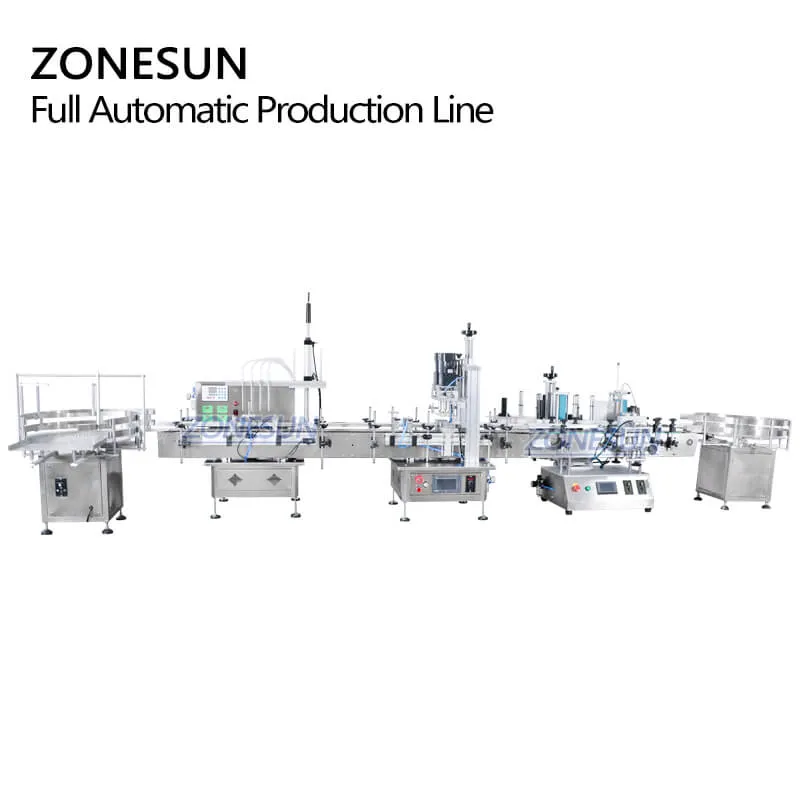 ZS-FAL180C3 Automatic Watercolor Essential Oil Eye Drop Liquid Vial Bottles Filling Capping And Labeling Machine