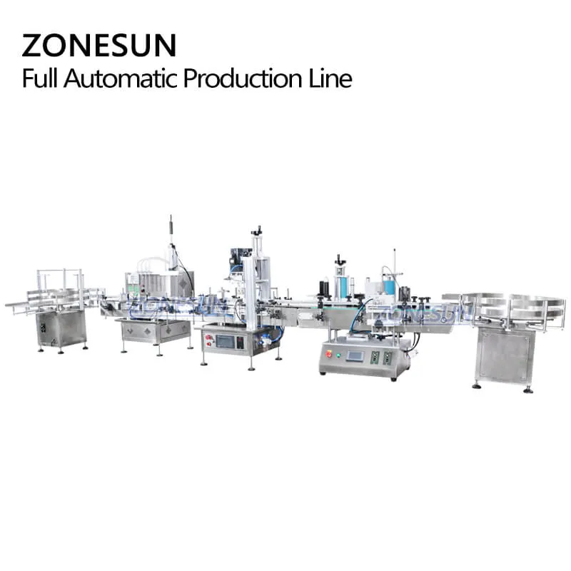 ZS-FAL180C3 Automatic Watercolor Essential Oil Eye Drop Liquid Vial Bottles Filling Capping And Labeling Machine