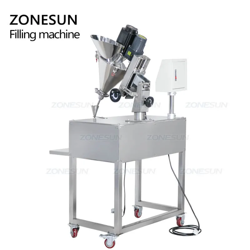 ZS-FM100P Semi-automatic Small Bottle Auger Acrylic Powder Spice Powder Sachet Filling Packing Machine