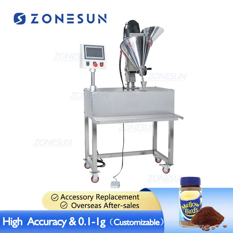 ZS-FM100P Semi-automatic Small Bottle Auger Acrylic Powder Spice Powder Sachet Filling Packing Machine